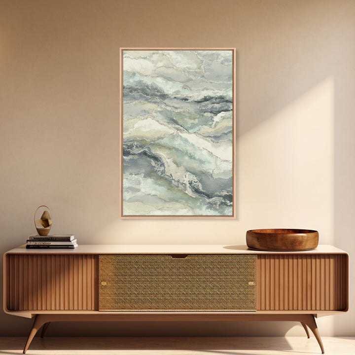 Clean Marble Texture Framed Canvas Print, Dental Office Art, Digital Artwork, Office Decor, Abstract Art, Calm, Dentist Art, DOA-2x3-56