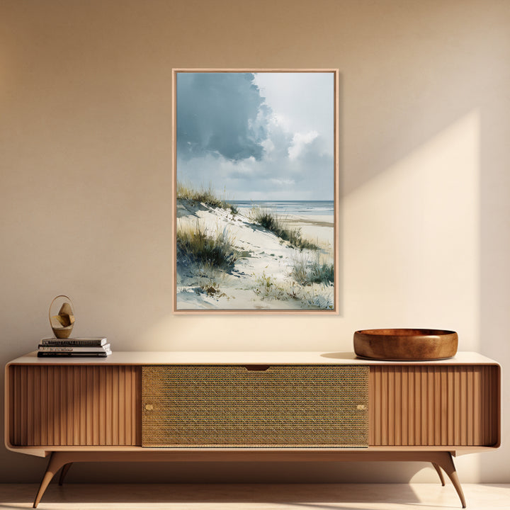 Quiet Coastal Dunes Framed Canvas Print, Dental Office Art, Dentist Art, Office Decor, Fine Art, Calm, Luxury Decor, Art Print, DOA-2x3-6