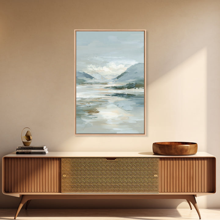 Gentle Mountain Landscape Framed Canvas Print, Dental Office Art, Dentist Art, Office Decor, Fine Art, Calm, Luxury Decor, DOA-2x3-60