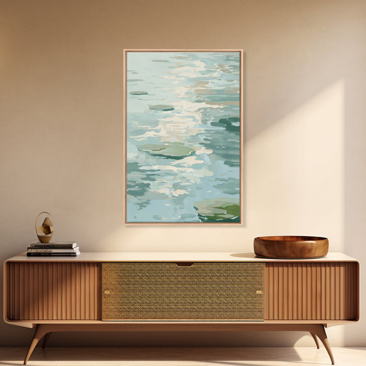 Sunlit Lake with Calming Reflections Canvas Print, Dental Office Art, Dental Office, Office Decor, Oil Painting, Calm, DOA-2x3-71