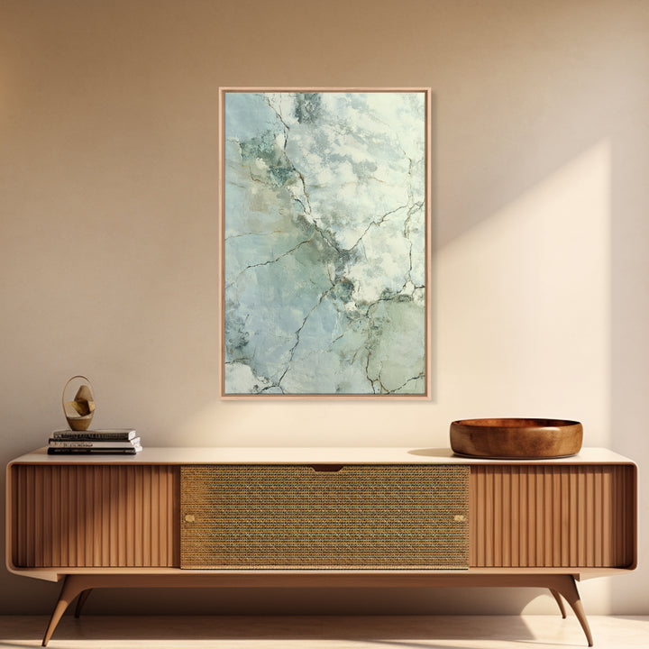 Clean Marble Texture Framed Canvas Print, Dental Office Art, Dental Gift, Office Decor, Watercolor Art, Calm, DOA-2x3-80