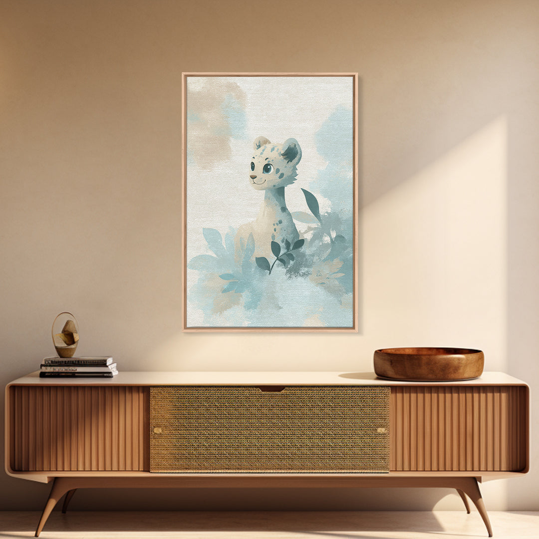 Cheerful Animal Dentist Themed Character Without Text Canvas Print, Dental Office Art, Luxury Decor, Office Decor, Calm, DOA-2x3-82