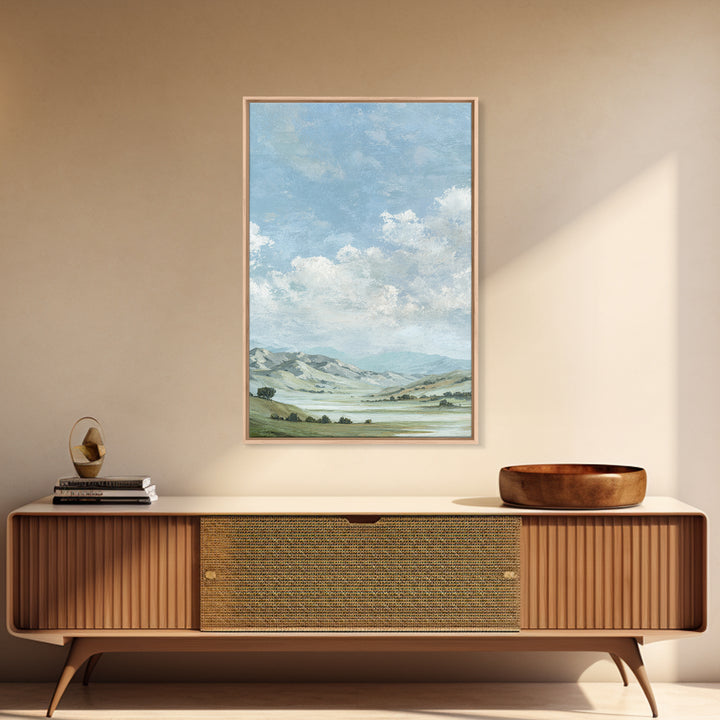 Gentle Mountain Landscape Framed Canvas Print, Dental Office Art, Office Decor, Calm, Medical Art, Medical Office Decor, DOA-2x3-84