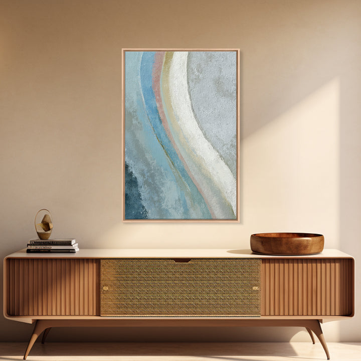 Minimal Smile Curve Abstract Framed Canvas Print, Dental Office Art, Contemporary Art, Office Decor, Calm, Dental Wall Art, DOA-2x3-85