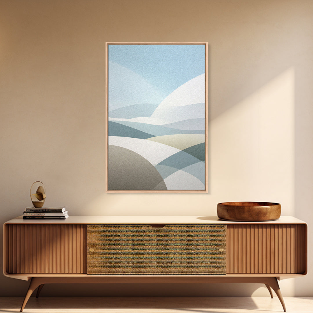 Clean Geometric Art Framed Canvas Print, Dental Office Art, Neutral Decor, Office Decor, Fine Art, Calm, Wall Art, Poster, DOA-2x3-88