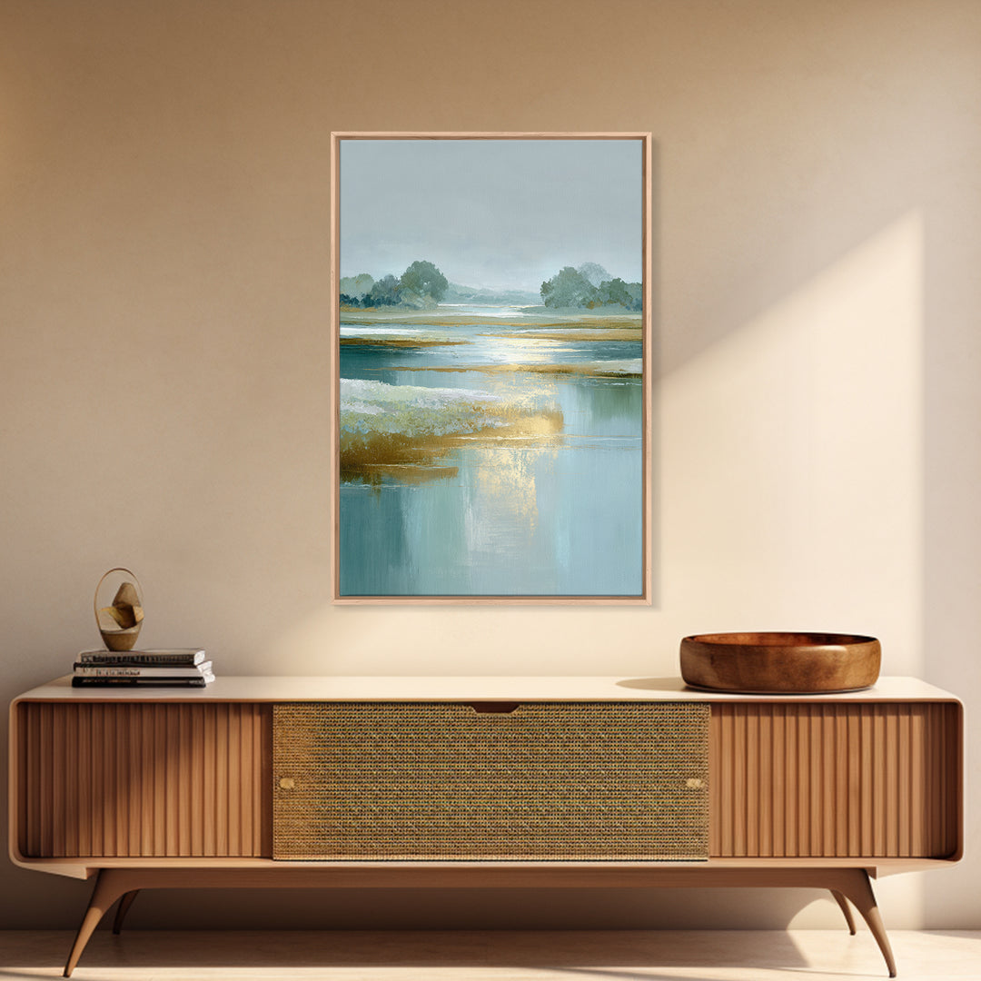 Sunlit Lake with Calming Reflections Canvas Print, Dental Office Art, Art Print, Office Decor, Fine Art, Calm, Unique Wall Art, DOA-2x3-95