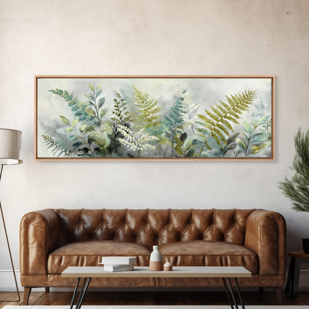Botanical Fern Study Canvas Print, Dental Office Art, Printable Digital, Office Decor, Fine Art, Calm, Neutral Decor, DOA-3x1-11