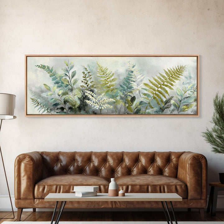 Botanical Fern Study Canvas Print, Dental Office Art, Printable Digital, Office Decor, Fine Art, Calm, Neutral Decor, DOA-3x1-11