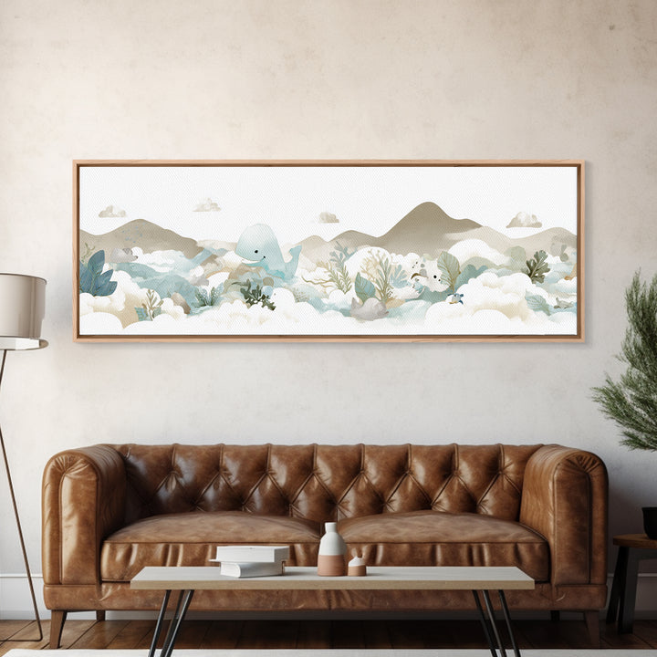 Cheerful Animal Dentist Themed Character Without Text Canvas Print, Dental Office Art, Contemporary Art, Office Decor, Calm, DOA-3x1-18