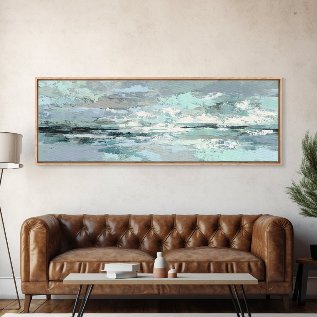 Clean Geometric Art Canvas Print, Dental Office Art, Science Art, Office Decor, Abstract Art, Calm, Boho Decor, DOA-3x1-24