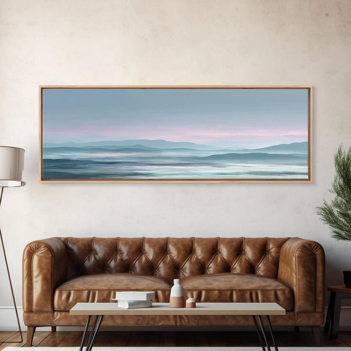 Soft Gradient Sunrise Canvas Print, Dental Office Art, Office Decor, Fine Art, Calm, Art Print, Room Decor, Textured Painting, DOA-3x1-36