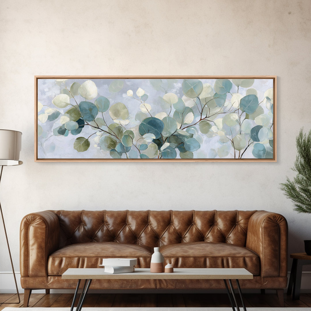Soft Botanical Eucalyptus Print for Clean Atmosphere Canvas Print, Dental Office Art, Art Print, Office Decor, Fine Art, Calm, DOA-3x1-43
