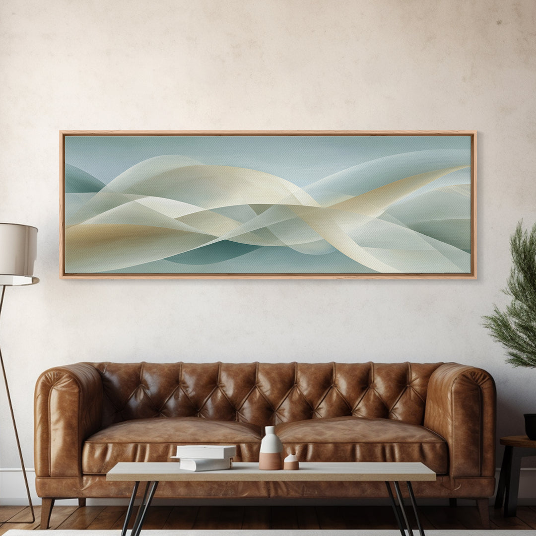 Minimal Smile Curve Abstract Canvas Print, Dental Office Art, Office Decor, Abstract Art, Calm, Medical Office Decor, DOA-3x1-45