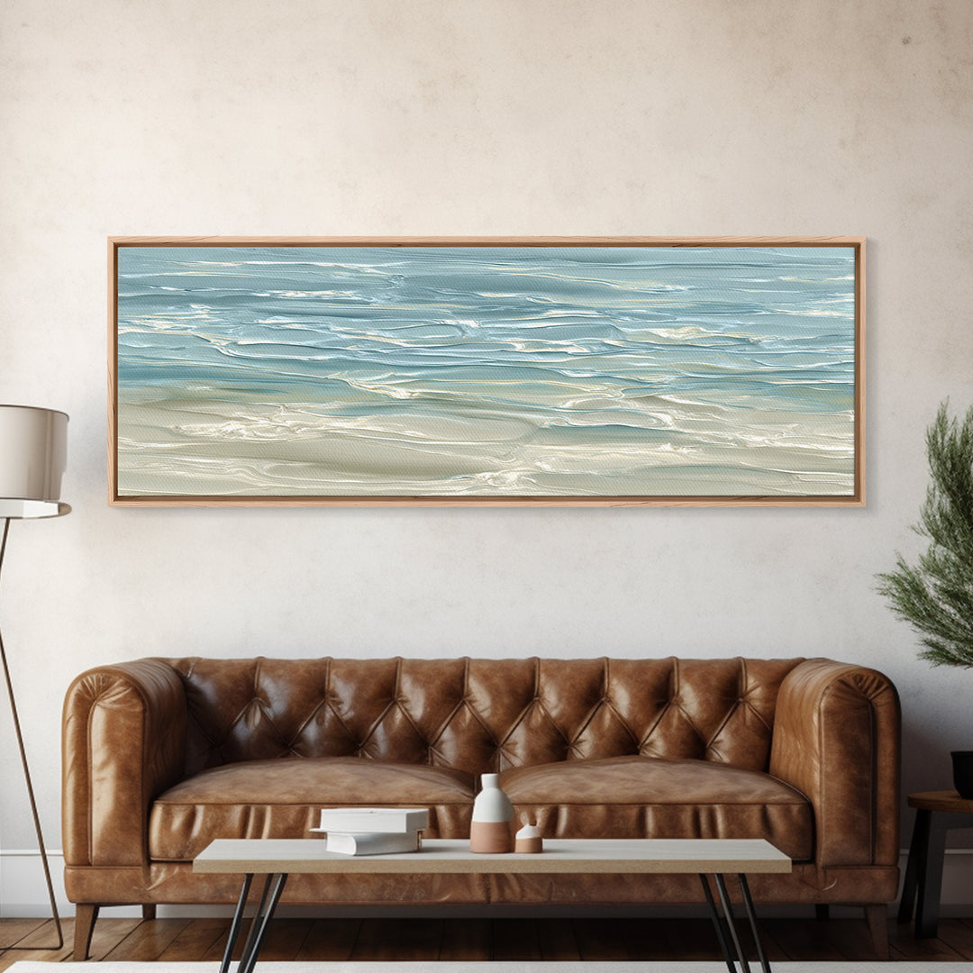 Abstract Water Ripple Pattern Framed Canvas Print, Dental Office Art, Room Decor, Office Decor, Abstract Art, Calm, DOA-3x1-5
