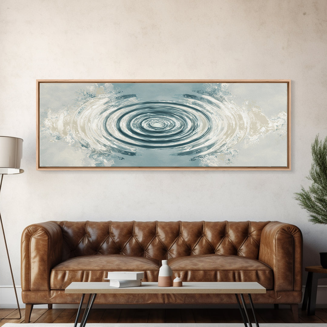 Abstract Water Ripple Pattern Framed Canvas Print, Dental Office Art, Unique Wall Art, Office Decor, Calm, Dental Assistant, DOA-3x1-53