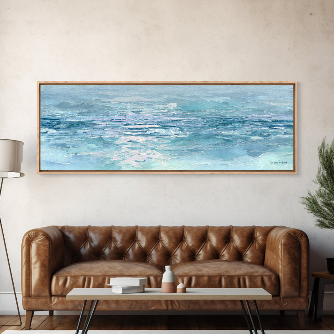 Abstract Water Ripple Pattern Framed Canvas Print, Dental Office Art, Unique Wall Art, Office Decor, Calm, Dental Assistant, DOA-3x1-77