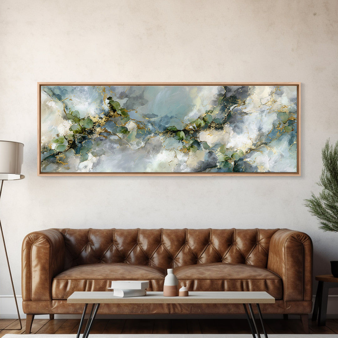 Clean Marble Texture Canvas Print, Dental Office Art, Office Decor, Oil Painting, Calm, Unique Wall Art, Minimalist Wall Art, DOA-3x1-88