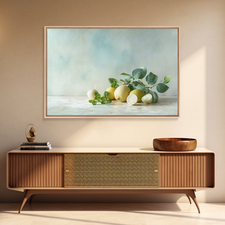 Fresh Citrus and Mint Still Life Canvas Print, Dental Office Art, Minimalist Decor, Office Decor, Calm, Motivational Poster, DOA-3x2-11