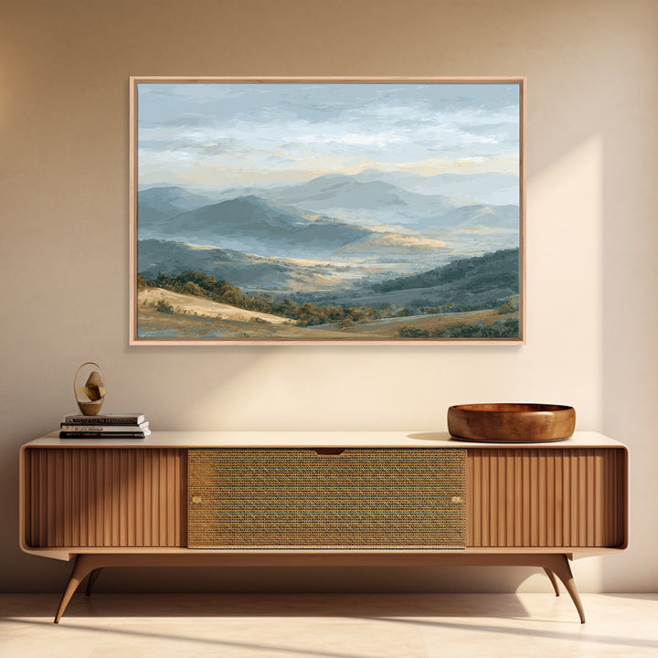 Gentle Mountain Landscape Canvas Print, Dental Office Art, Minimalist Decor, Office Decor, Oil Painting, Calm, DOA-3x2-32