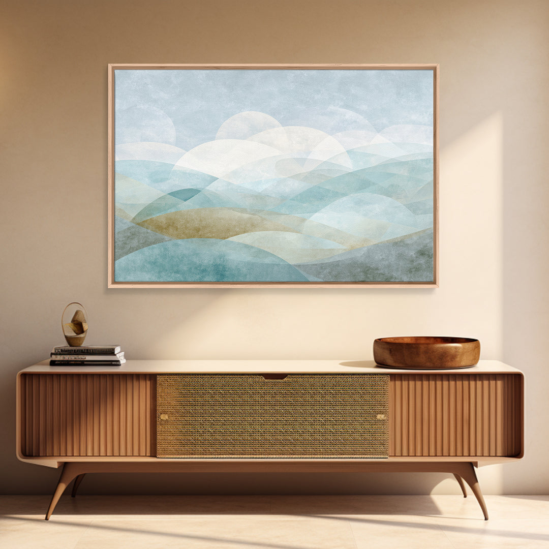 Clean Geometric Art Framed Canvas Print, Dental Office Art, Contemporary Art, Office Decor, Abstract Art, Calm, Dental Wall Art, DOA-3x2-36
