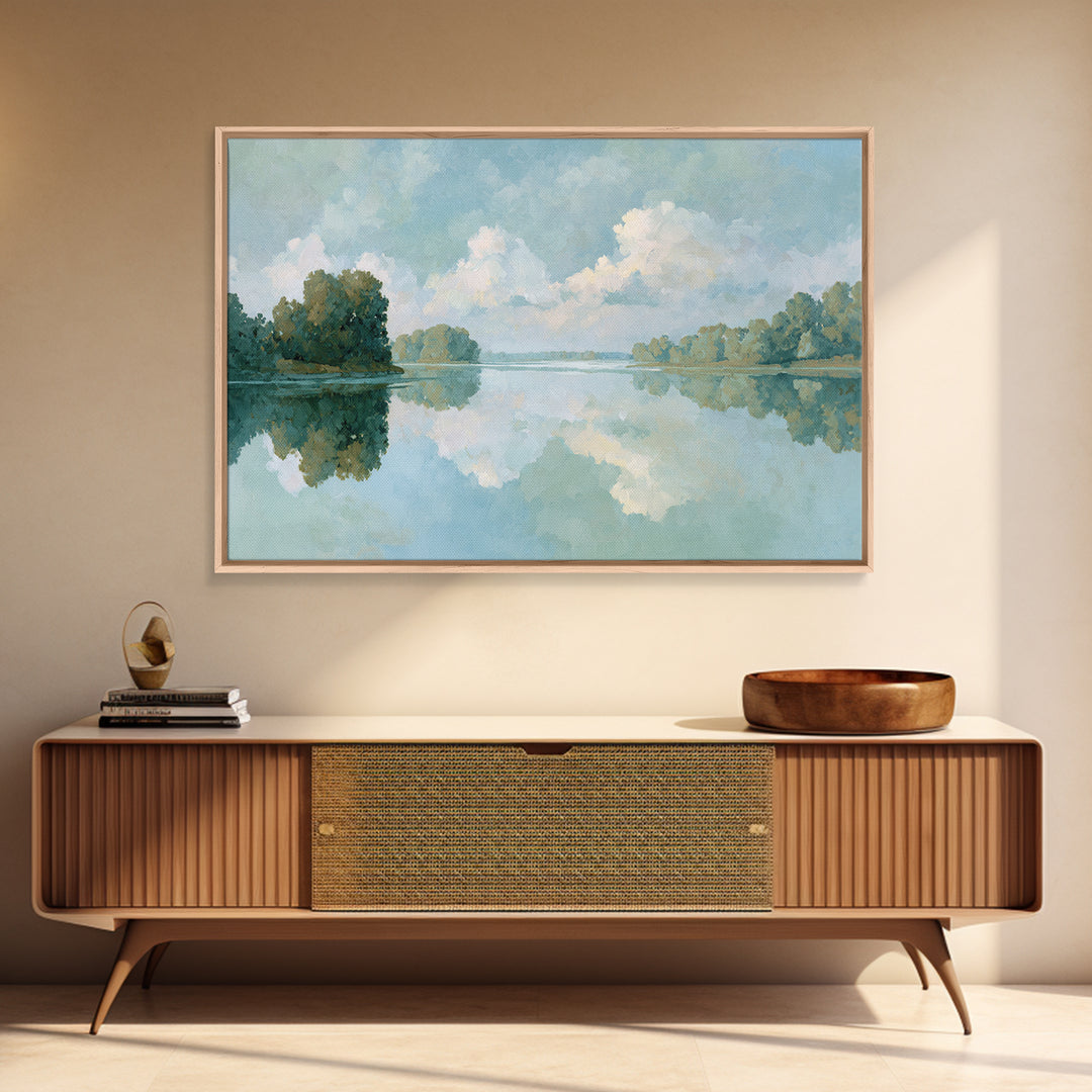 Sunlit Lake with Calming Reflections Canvas Print, Dental Office Art, Office Wall Art, Office Decor, Calm, Medical Decor, DOA-3x2-43