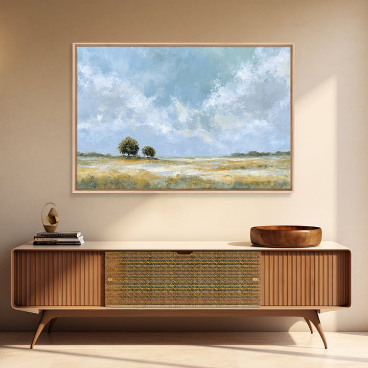 Peaceful Clouds over Open Meadow Canvas Print, Dental Office Art, Office Wall Art, Office Decor, Fine Art, Calm, Medical Decor, DOA-3x2-61