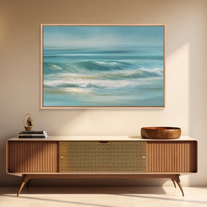 Calming Abstract Ocean Waves Framed Canvas Print, Dental Office Art, Dental Hygiene, Office Decor, Calm, Medical Office Art, DOA-3x2-77