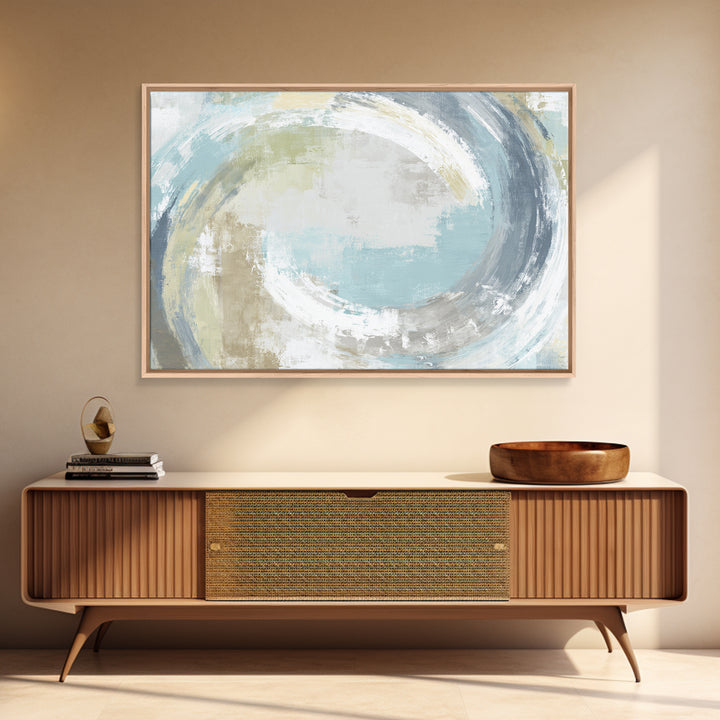 Minimal Smile Curve Abstract Framed Canvas Print, Dental Office Art, Motivational Poster, Office Decor, Abstract Art, Calm, DOA-3x2-81