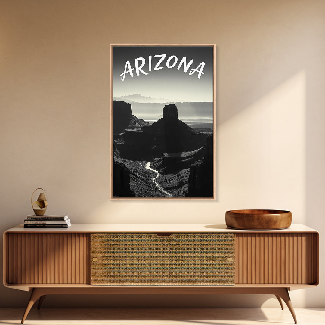 Arizona Travel Poster, Canvas Print, Night Street Poster Art, Arizona Wall Art, Travel Poster Set, Gift For Travelers, Vintage City Poster