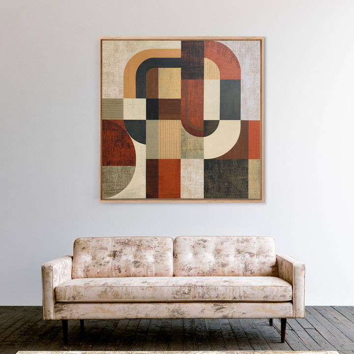 Abstract Composition in Appetite Friendly Warm Tones Canvas Print, Dining Room Art, Dining Room Wall Art, Dining Room Decor, DRA-1x1-100