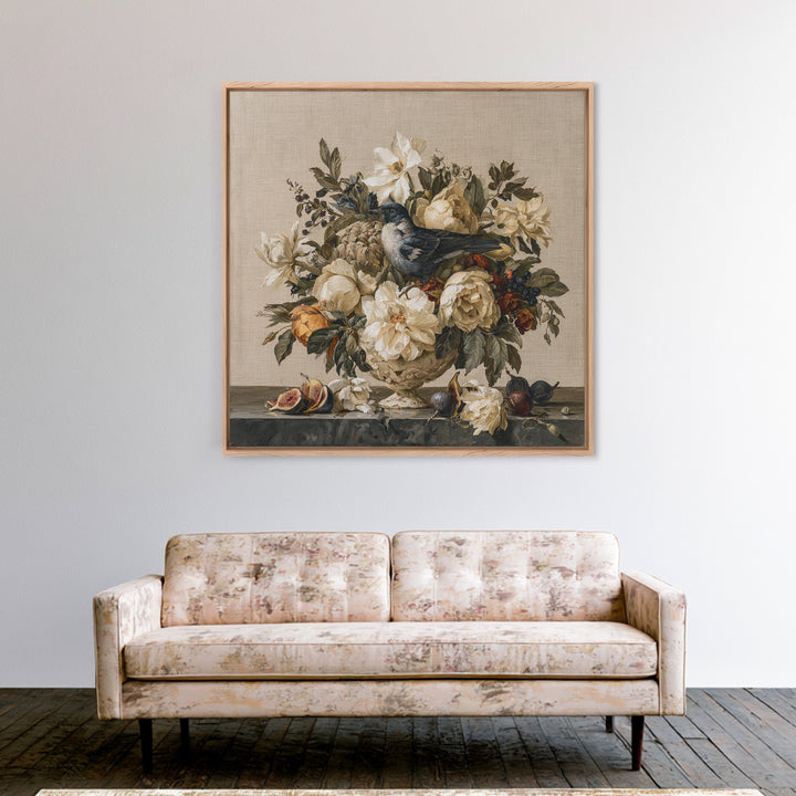 Classic Dutch Feast Arrangement Canvas Print, Dining Room Art, Digital Print, Dining Room Decor, Watercolor Art, Dining, DRA-1x1-19