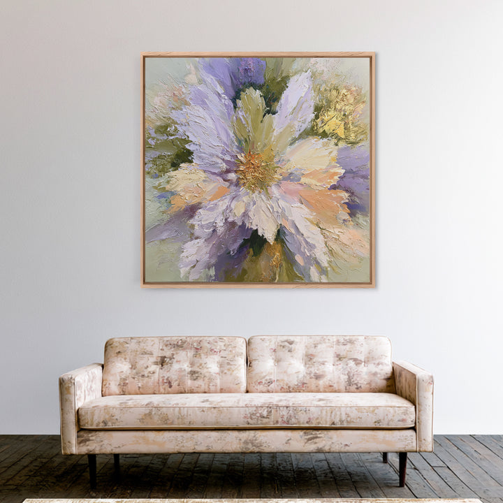 Large Floral Centerpiece Framed Canvas Print, Dining Room Art, Kitchen Art, Dining Room Decor, Oil Painting, Dining, DRA-1x1-2