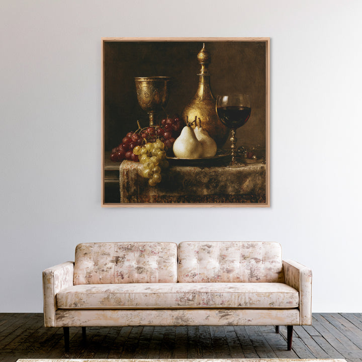 Classical Fruit Still Life Canvas Print, Dining Room Art, Kitchen Prints, Dining Room Decor, Fine Art, Dining, Art Print, DRA-1x1-25