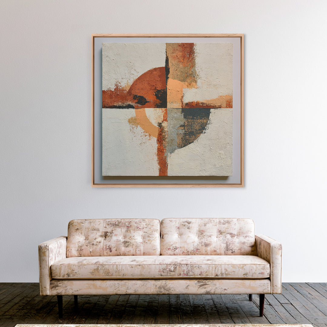Abstract Composition in Appetite Friendly Warm Tones Canvas Print, Dining Room Art, Abstract Art, Dining Room Decor, Dining, DRA-1x1-28