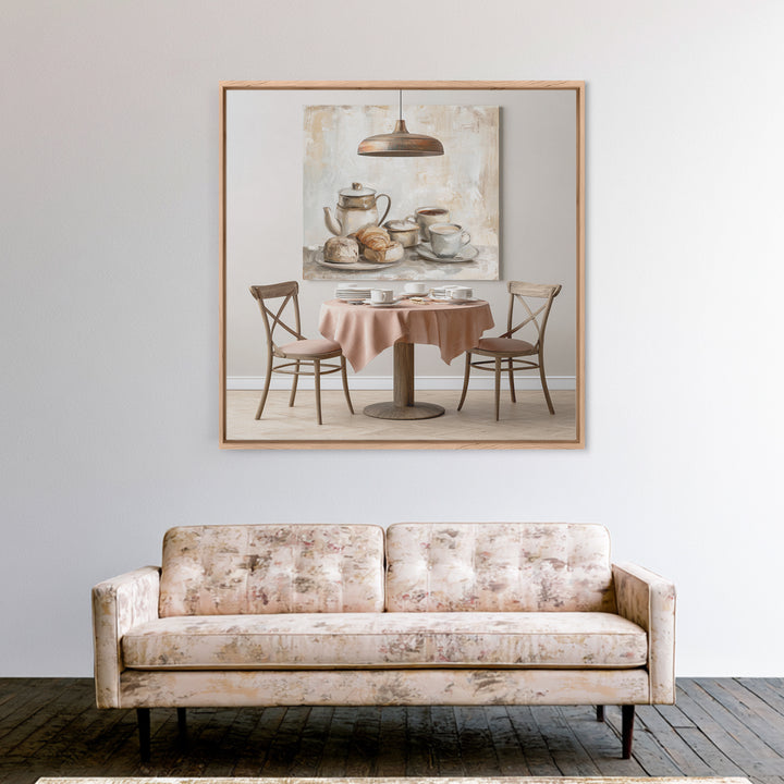 French Bistro Food Illustration Without Text Canvas Print, Dining Room Art, Set of 3 Prints, Dining Room Decor, Dining, DRA-1x1-34