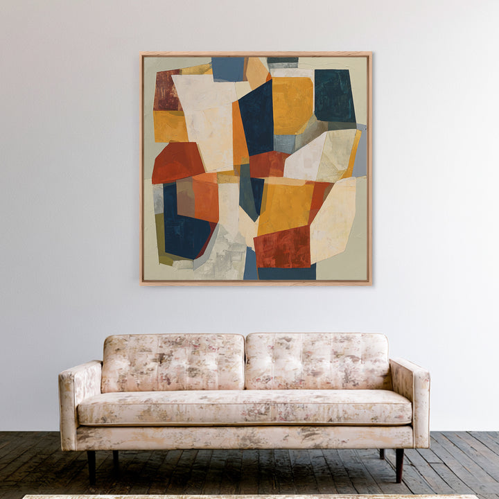 Abstract Composition in Appetite Friendly Warm Tones Canvas Print, Dining Room Art, Dining Room Decor, Abstract Art, Dining, DRA-1x1-4