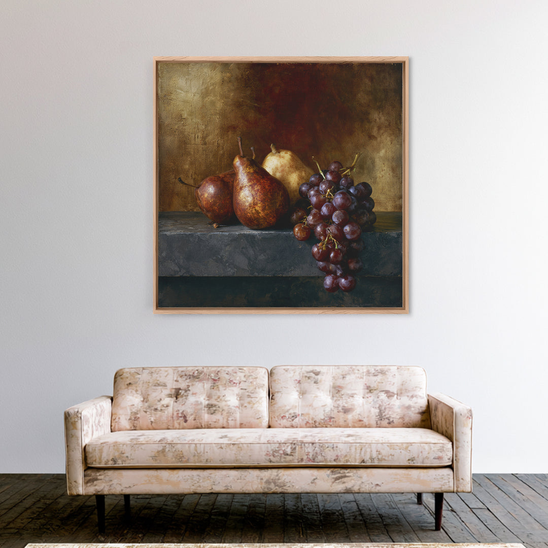 Classical Fruit Still Life Canvas Print, Dining Room Art, Kitchen Prints, Dining Room Decor, Fine Art, Dining, Art Print, DRA-1x1-49