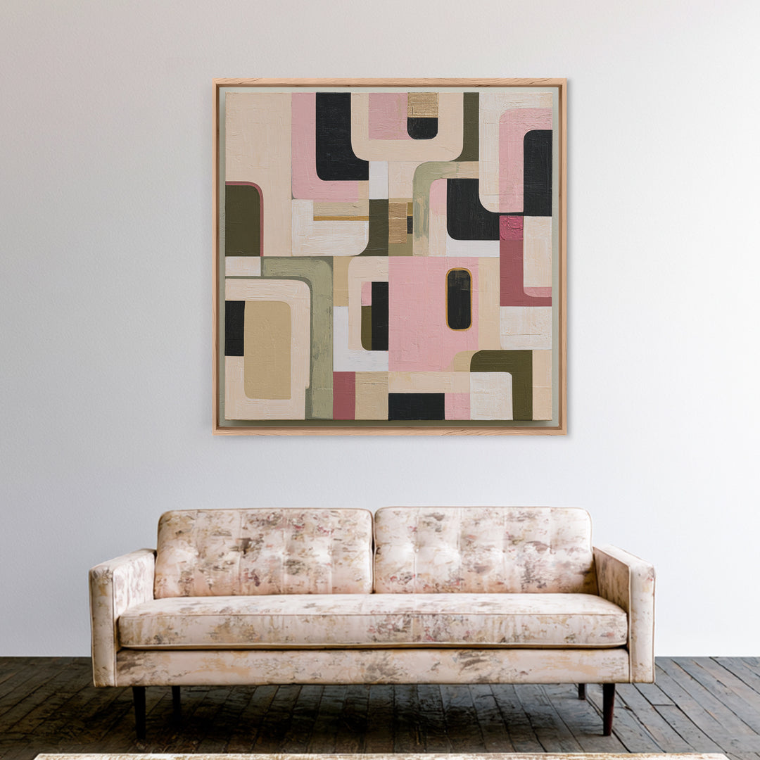 Abstract Composition in Appetite Friendly Warm Tones Canvas Print, Dining Room Art, Modern Wall Art, Dining Room Decor, Dining, DRA-1x1-52