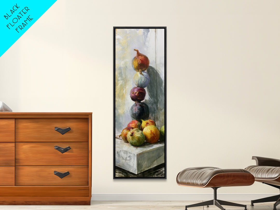 Figs on Marble Canvas Print, Dining Room Art, Bedroom Decor, Dining Room Decor, Dining 311, 3 Piece Wall Art, Set of Prints, DRA-1x3-11