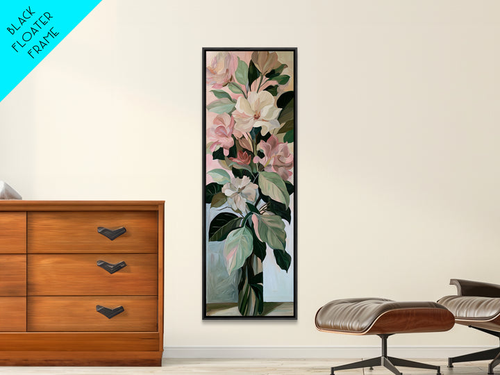 Large Expressive Flower Vase Canvas Print, Dining Room Art, Trendy Wall Art, Dining Room Decor, Watercolor Art, Dining, DRA-1x3-12