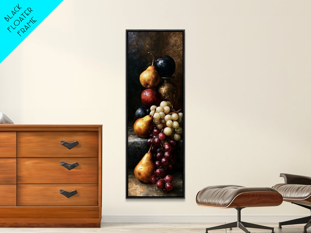 Classical Fruit Still Life Canvas Print, Dining Room Art, Trendy Wall Art, Dining Room Decor, Fine Art, Dining, DRA-1x3-13
