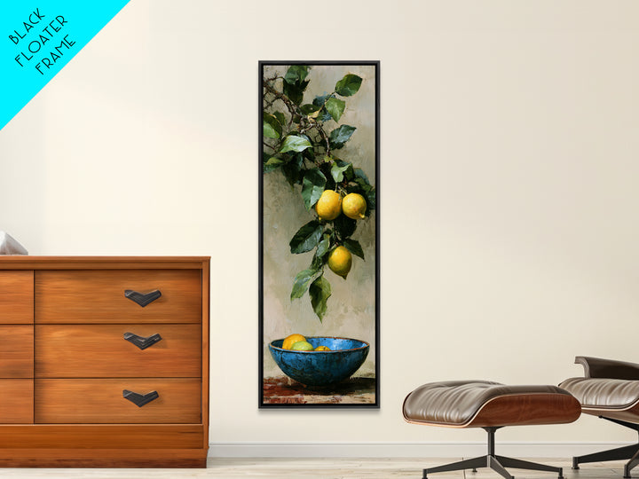 Italian Lemon Branch Canvas Print, Dining Room Art, Modern Decor, Dining Room Decor, Fine Art, Dining, Home Decor, Fall Decor, DRA-1x3-17