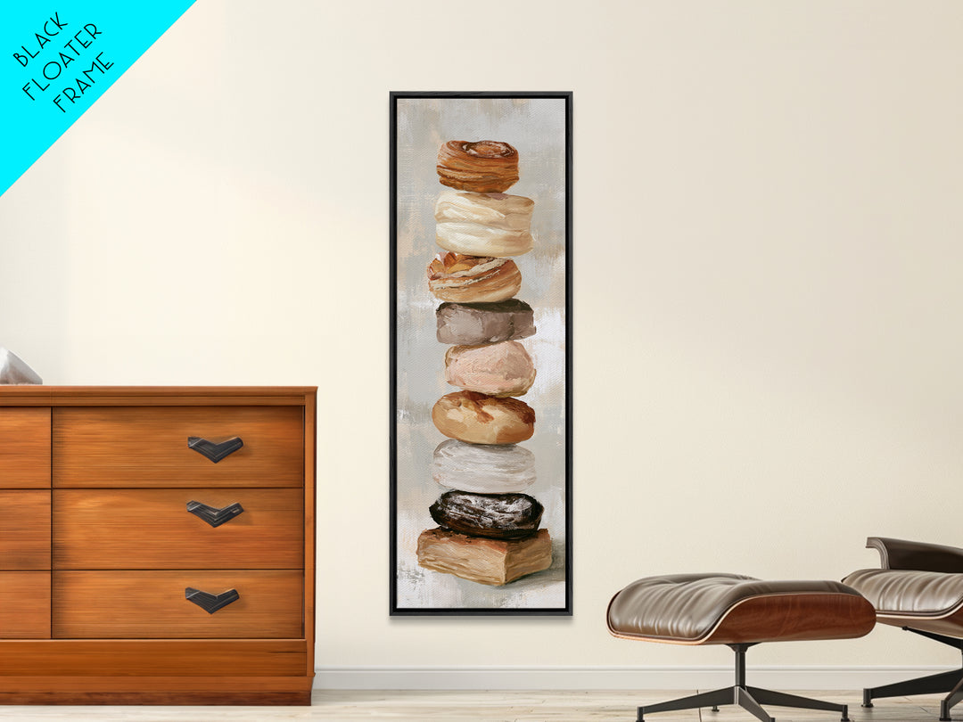 French Bistro Food Illustration Without Text Canvas Print, Dining Room Art, Watercolor Painting, Dining Room Decor, Dining, DRA-1x3-22