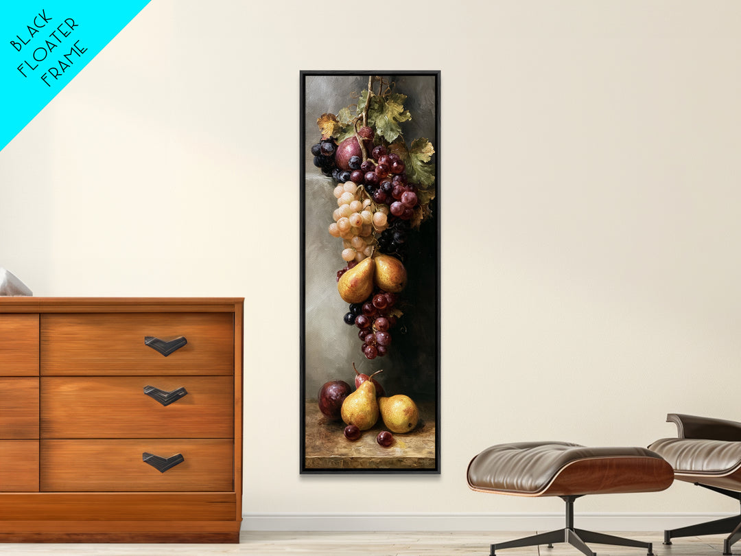 Classical Fruit Still Life Canvas Print, Dining Room Art, Trendy Wall Art, Dining Room Decor, Fine Art, Dining, DRA-1x3-37