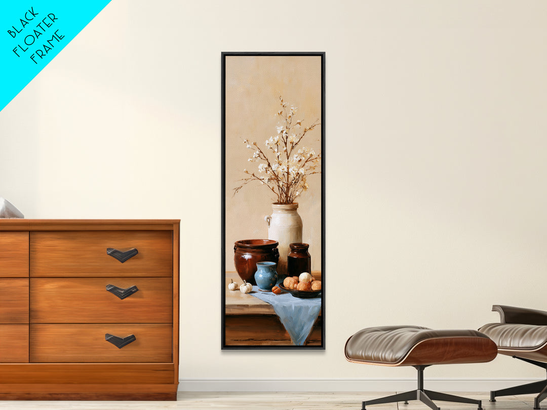 Sunlit Farmhouse Table Objects Without Room View Canvas Print, Dining Room Art, Bedroom Wall Art, Dining Room Decor, Dining, DRA-1x3-5