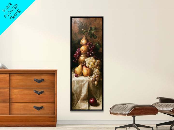 Classical Fruit Still Life Canvas Print, Dining Room Art, Art Print, Dining Room Decor, Fine Art, Dining, Abstract Art, DRA-1x3-85