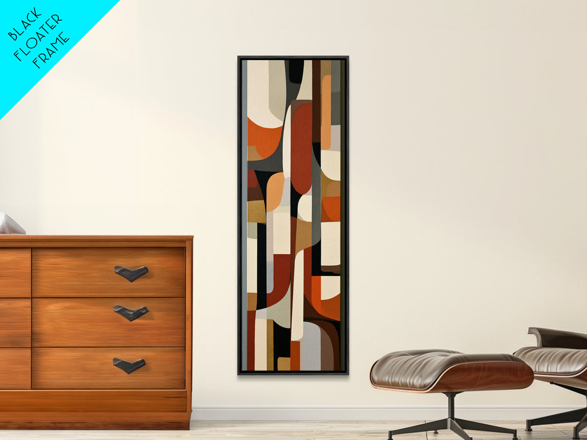 Abstract Composition in Appetite Friendly Warm Tones Canvas Print, Dining Room Art, Abstract Art, Dining Room Decor, Dining, DRA-1x3-88