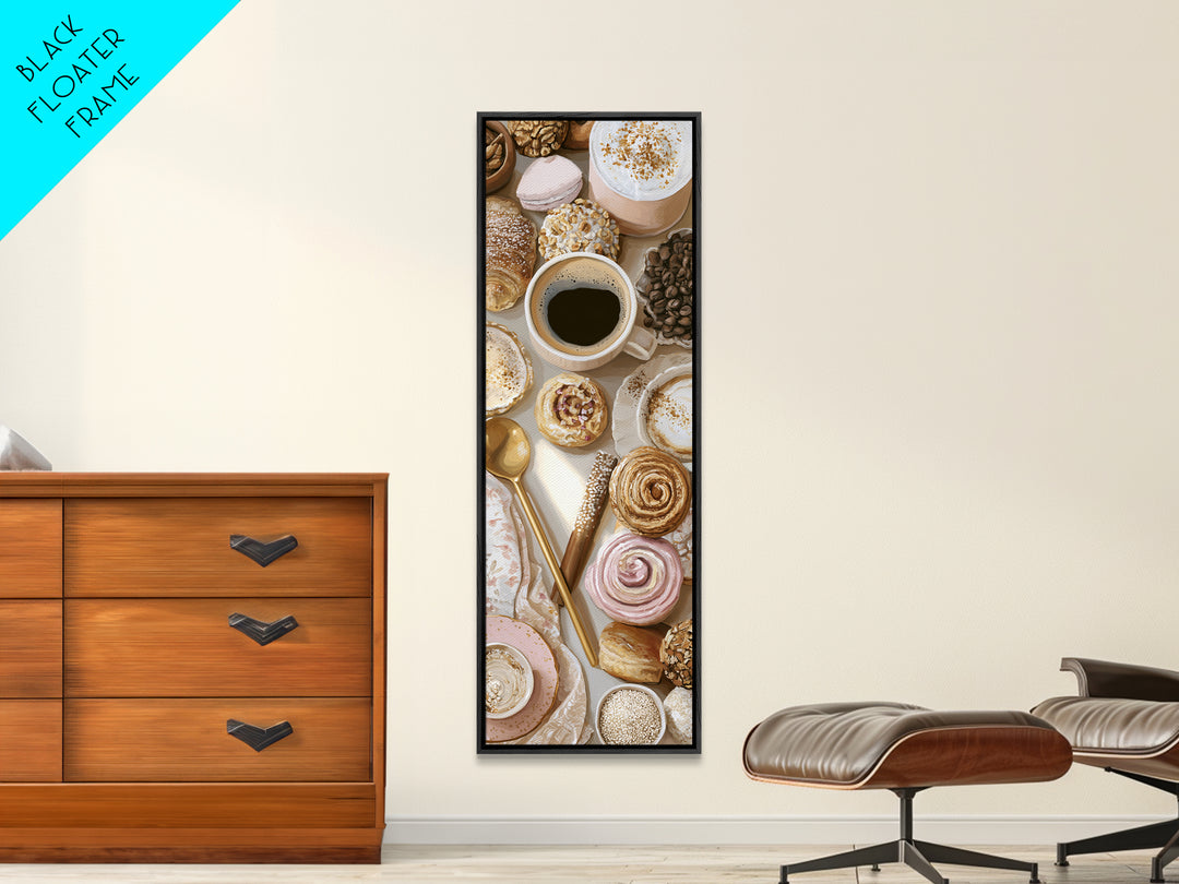 Coffee and Pastry Scene for Breakfast Nook Canvas Print, Dining Room Art, Dining Room Wall Art, Dining Room Decor, Dining, DRA-1x3-98