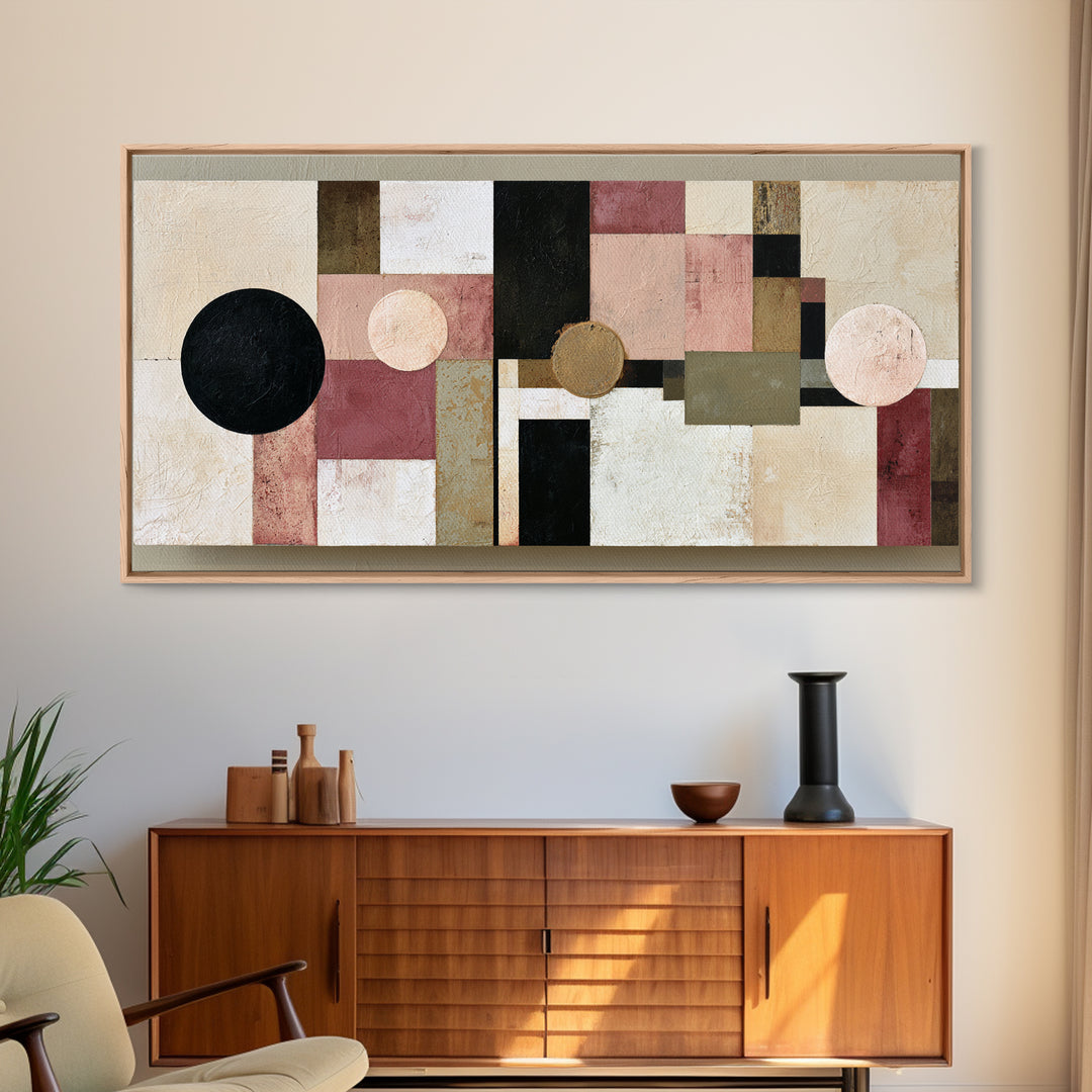 Abstract Composition in Appetite Friendly Warm Tones Canvas Print, Dining Room Art, Dining Room Decor, Dining, DRA-2x1-24
