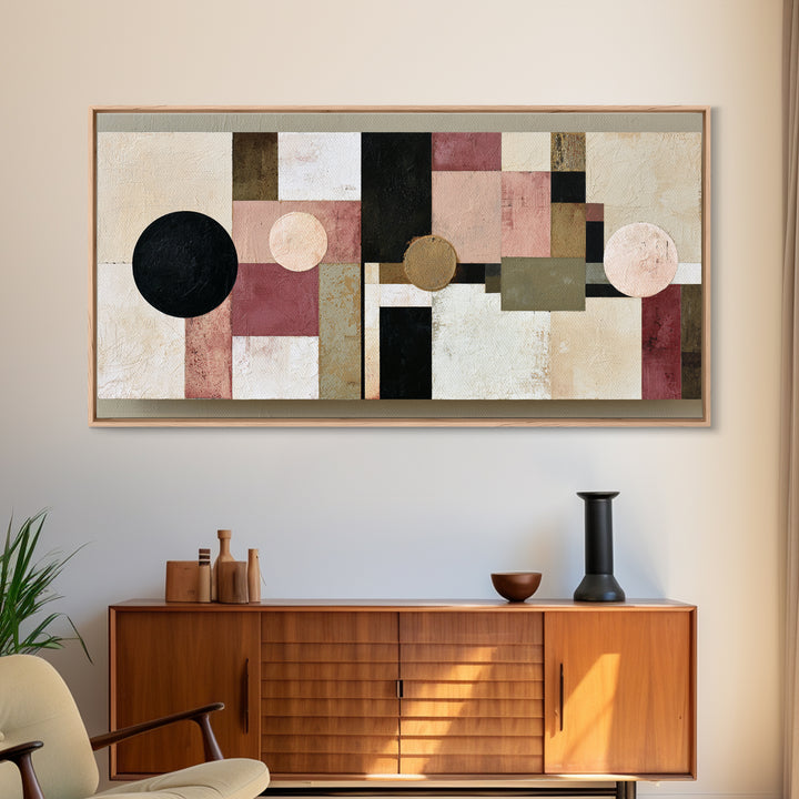 Abstract Composition in Appetite Friendly Warm Tones Canvas Print, Dining Room Art, Dining Room Decor, Dining, DRA-2x1-24